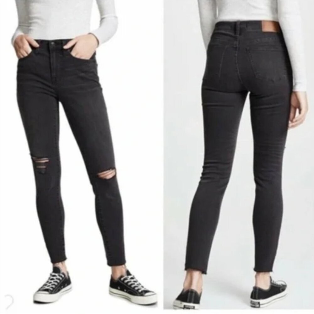 NWT Madewell 9" Mid-Rise Skinny Jeans in Black Sea 26 - Picture 2 of 8